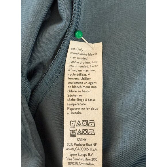 Spanx Air Luxe Short Sleeve Romper With Drawstring Waist Blue Womens Size M - Picture 8 of 8